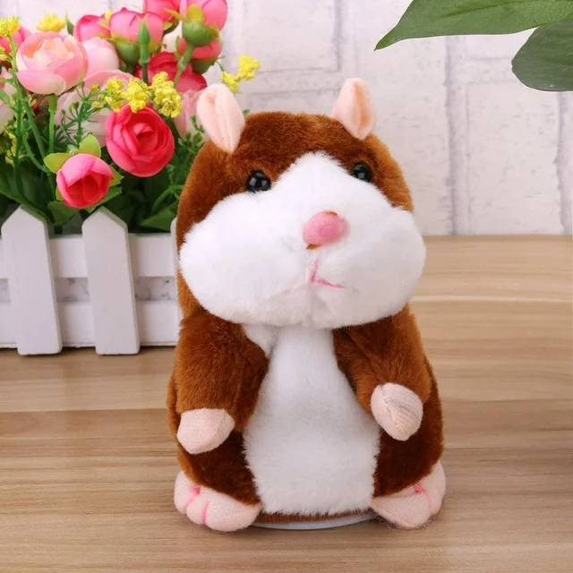 Heldig Talking Hamster Plush Toy Repeats Electronic Pets Toys for Baby KidsB